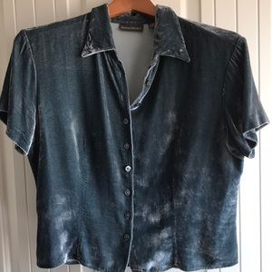 Banana Republic Rayon and Silk Velvet Blouse